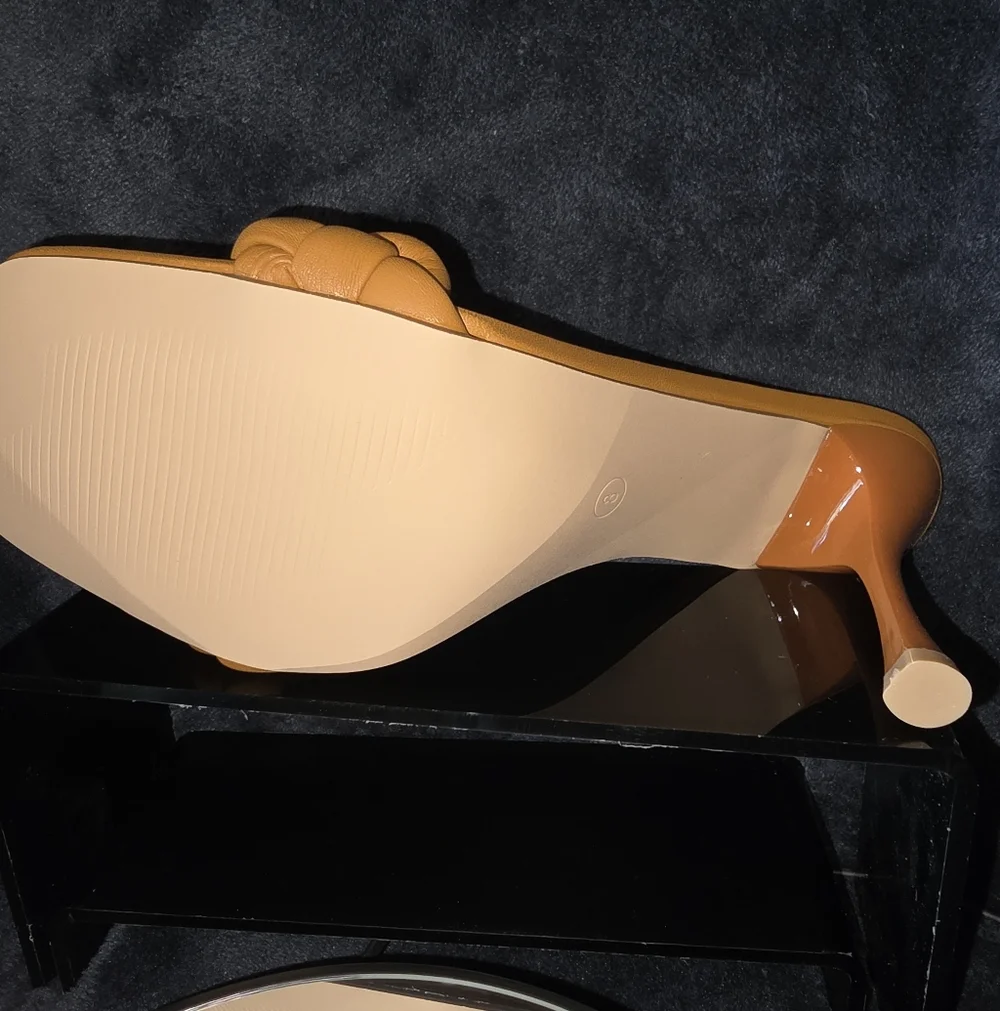 Rusty Orange Braided Women's Heels - Picture 3 of 5